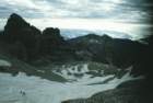 Vista all'indietro verso il Rifugio Pedrotti (oramai nascosto)