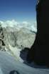 Dalla Bocca d'Ambiez il sentiero scende nella neve