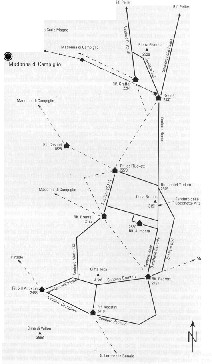 Mappa delle vie ferrate del Brenta