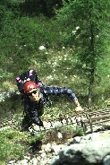 Vito si arrampica in ferrata (Brigata Tridentina)